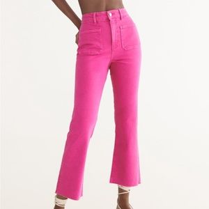 Zara high waist sailor jean pink